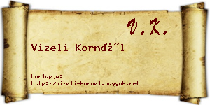 Vizeli Kornél névjegykártya